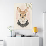 Baby Deer Nursery Canvas Wall Art — Lace collar series. Product mockup 23 of 24.