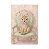 Baby Deer Nursery Canvas Wall Art — Vintage armchair series. Product mockup 1 of 25.