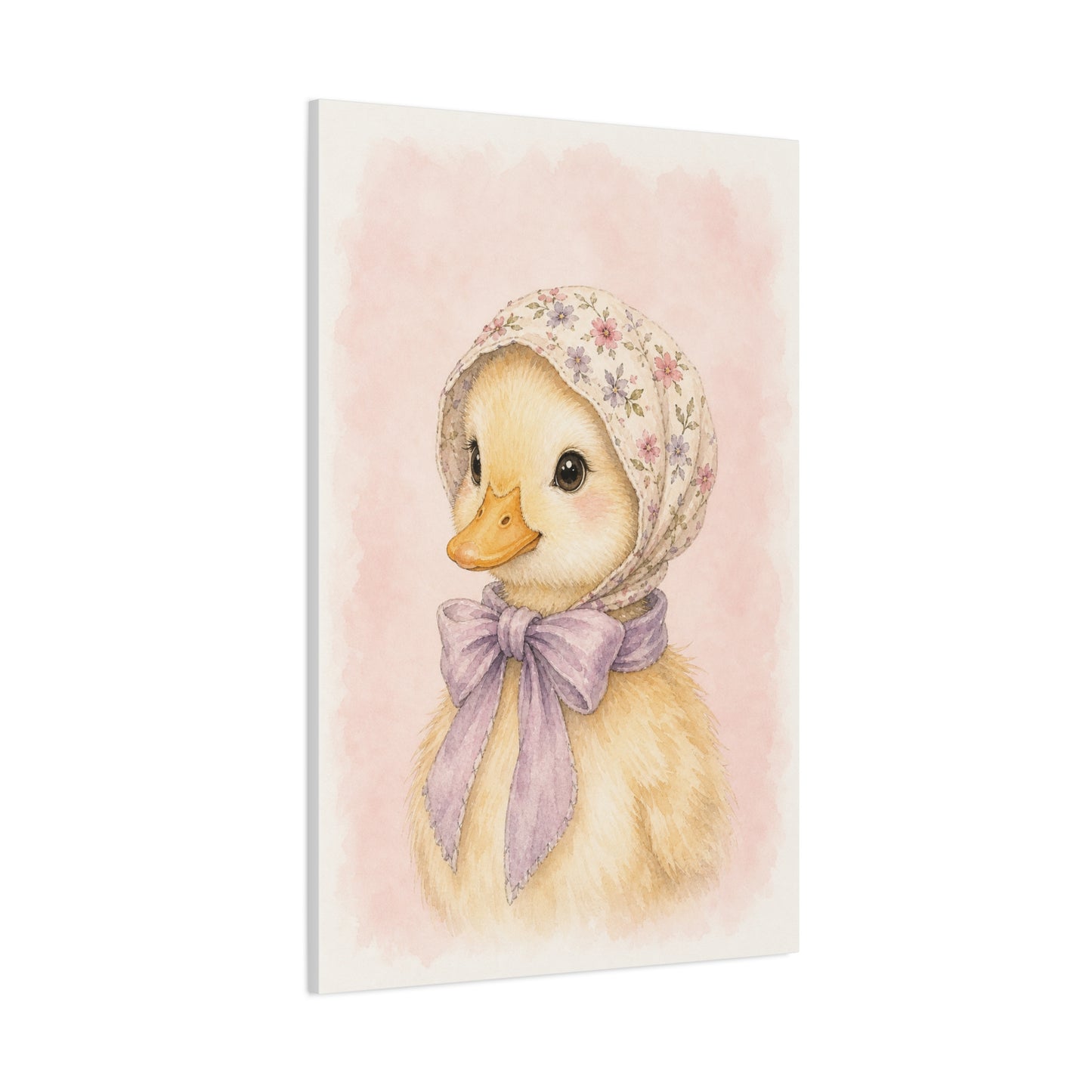 Baby Duck Nursery Canvas Wall Art | Watercolor Animal Print | Kids Room Decor