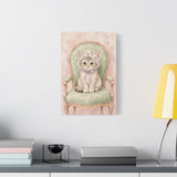 Baby Kitten Nursery Canvas Wall Art — Vintage armchair series. Product mockup 8 of 24.