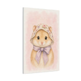 Baby Hamster Nursery Canvas Wall Art — Floral & lavender series. Product mockup 16 of 24.