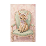 Baby Deer Nursery Canvas Wall Art — Vintage armchair series. Product mockup 6 of 25.