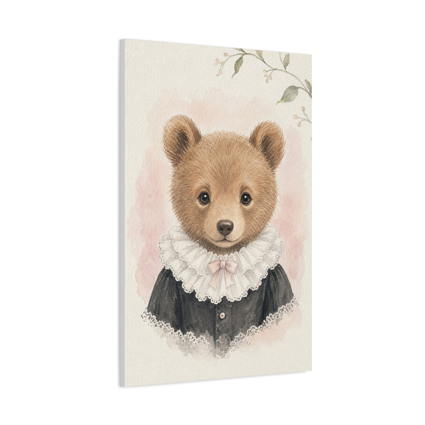 Baby Bear Nursery Canvas Wall Art | Watercolor Animal Print | Kids Room Decor