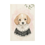 Baby Puppy Nursery Canvas Wall Art — Lace collar series. Product mockup 6 of 24.