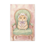 Baby Hamster Nursery Canvas Wall Art — Vintage armchair series. Product mockup 2 of 24.