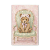 Baby Bear Nursery Canvas Wall Art — Vintage armchair series. Product mockup 1 of 24.