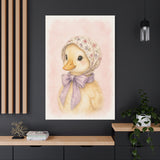 Baby Duck Nursery Canvas Wall Art — Floral & lavender series. Product mockup 24 of 24.