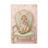 Baby Deer Nursery Canvas Wall Art — Vintage armchair series. Product mockup 2 of 25.
