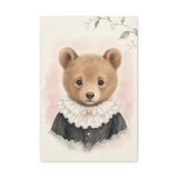 Baby Bear Nursery Canvas Wall Art — Lace collar series. Product mockup 3 of 24.