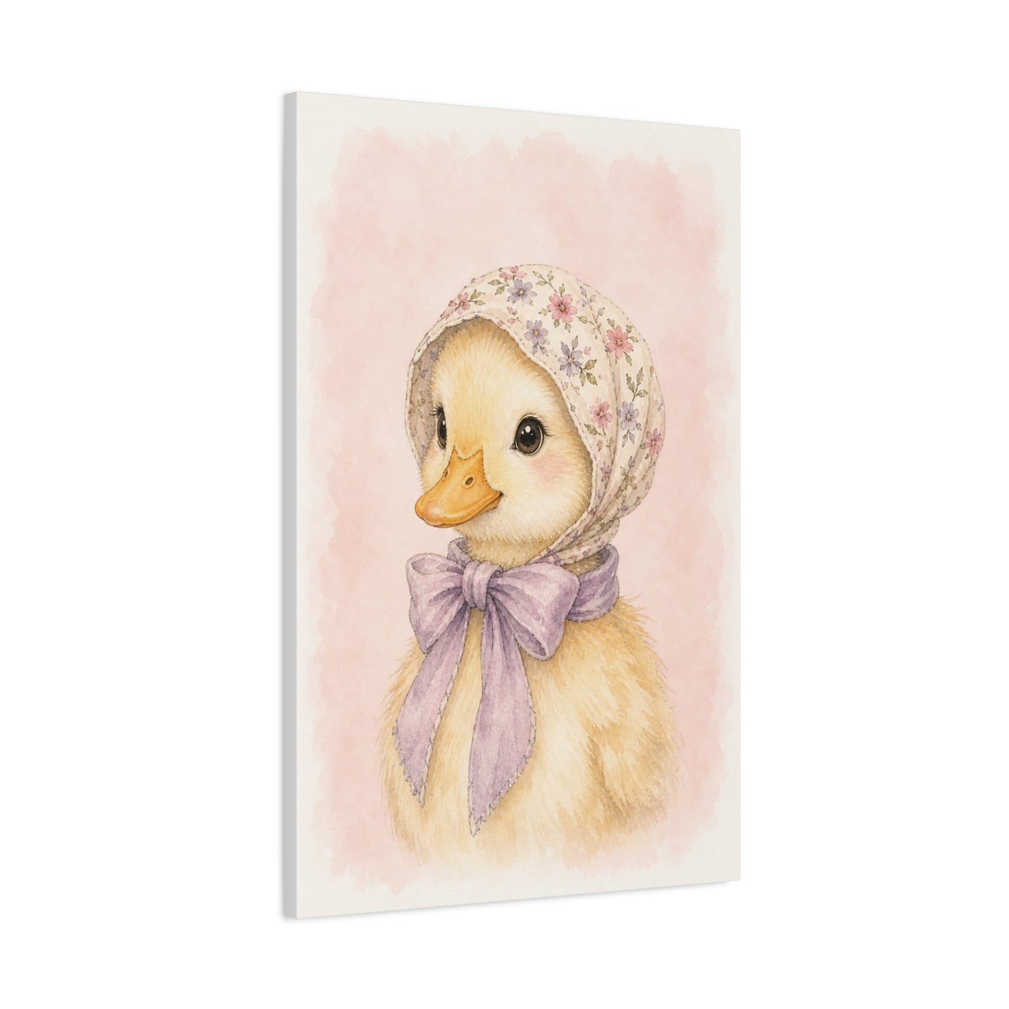 Baby Duck Nursery Canvas Wall Art | Watercolor Animal Print | Kids Room Decor