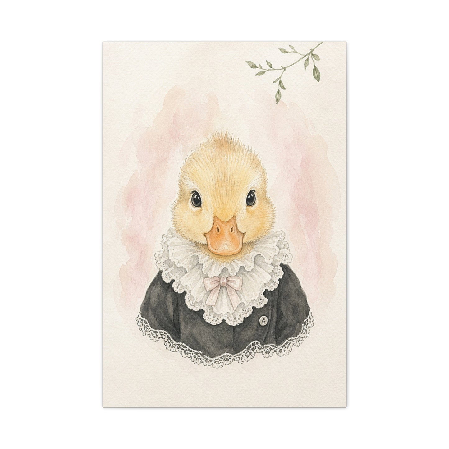 Baby Duck Nursery Canvas Wall Art | Watercolor Animal Print | Kids Room Decor