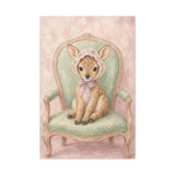 Baby Deer Nursery Canvas Wall Art — Vintage armchair series. Product mockup 5 of 25.