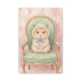 Baby Hamster Nursery Canvas Wall Art — Vintage armchair series. Product mockup 1 of 24.