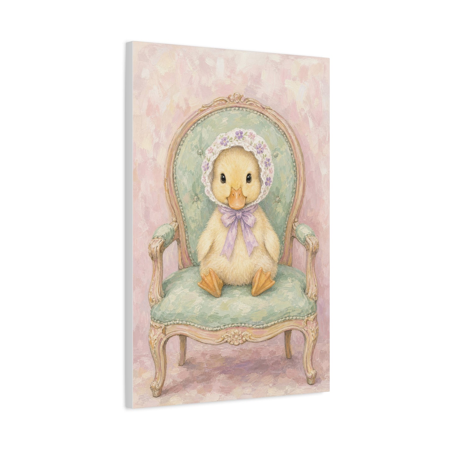 Baby Duck Nursery Canvas Wall Art | Watercolor Animal Print | Kids Room Decor