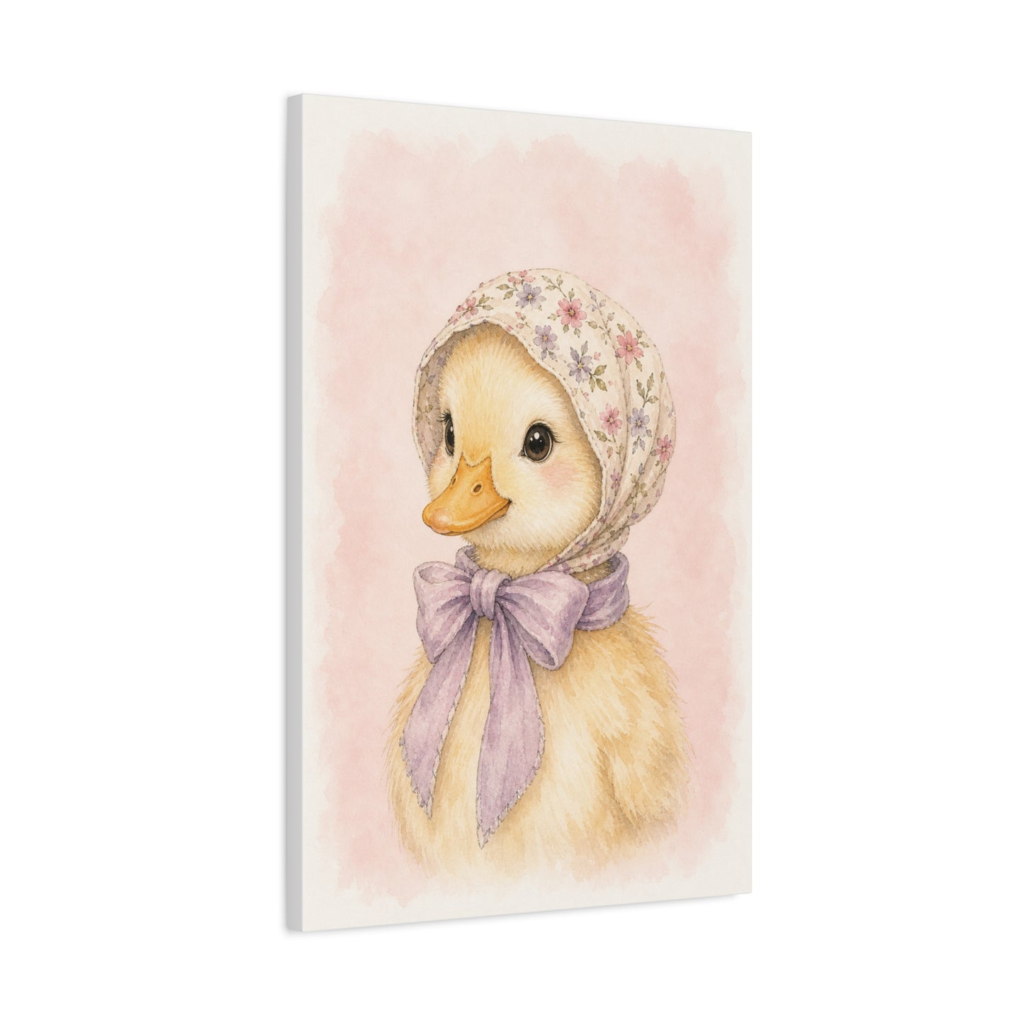 Baby Duck Nursery Canvas Wall Art | Watercolor Animal Print | Kids Room Decor