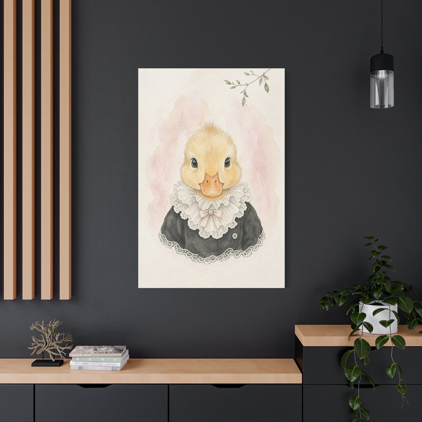 Baby Duck Nursery Canvas Wall Art | Watercolor Animal Print | Kids Room Decor