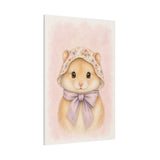 Baby Hamster Nursery Canvas Wall Art — Floral & lavender series. Product mockup 22 of 24.