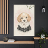 Baby Puppy Nursery Canvas Wall Art — Lace collar series. Product mockup 24 of 24.