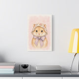 Baby Hamster Nursery Canvas Wall Art — Floral & lavender series. Product mockup 8 of 24.