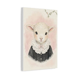 Baby Lamb Nursery Canvas Wall Art — Lace collar series. Product mockup 7 of 24.