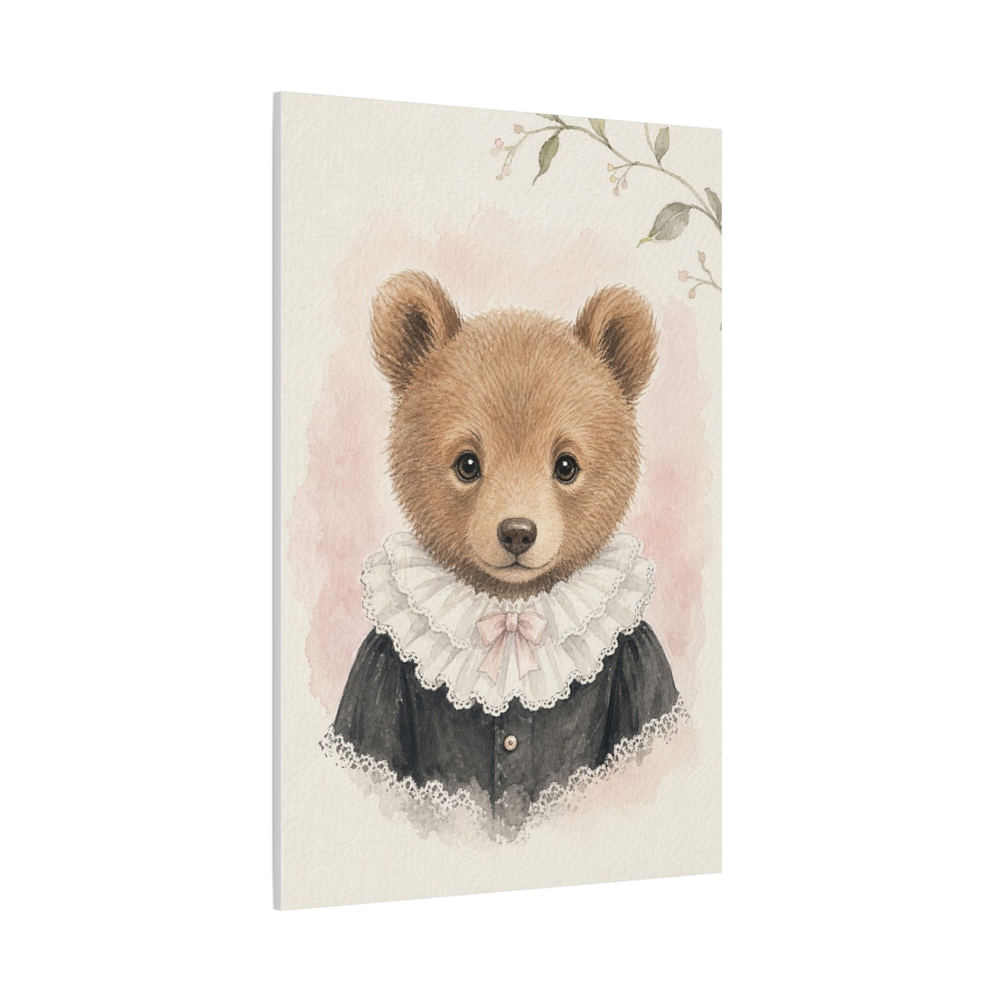 Baby Bear Nursery Canvas Wall Art | Watercolor Animal Print | Kids Room Decor