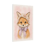 Baby Fox Nursery Canvas Wall Art — Floral & lavender series. Product mockup 22 of 24.