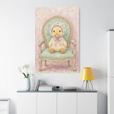 Baby Duck Nursery Canvas Wall Art — Vintage armchair series. Product mockup 23 of 24.