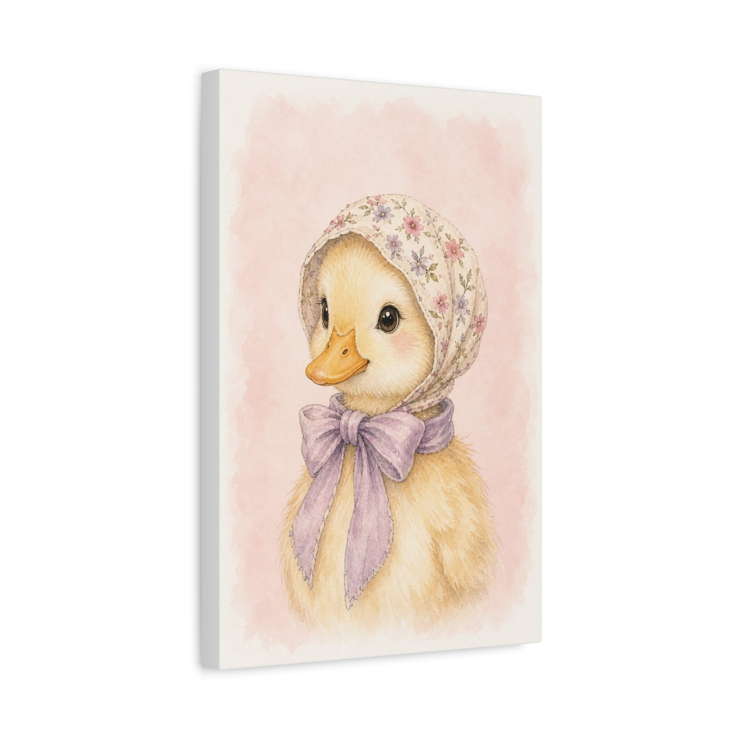 Baby Duck Nursery Canvas Wall Art | Watercolor Animal Print | Kids Room Decor