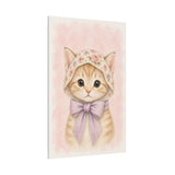 Baby Kitten Nursery Canvas Wall Art — Floral & lavender series. Product mockup 22 of 24.