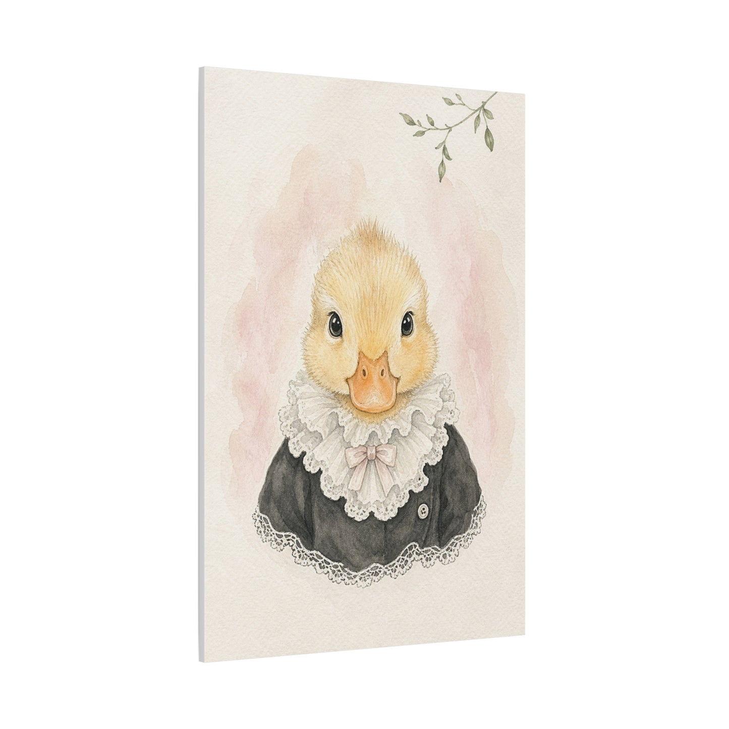 Baby Duck Nursery Canvas Wall Art | Watercolor Animal Print | Kids Room Decor