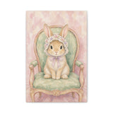 Baby Rabbit Nursery Canvas Wall Art — Vintage armchair series. Product mockup 1 of 24.