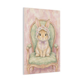 Baby Rabbit Nursery Canvas Wall Art — Vintage armchair series. Product mockup 16 of 24.