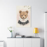 Baby Bear Nursery Canvas Wall Art — Lace collar series. Product mockup 20 of 24.