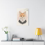 Baby Fox Nursery Canvas Wall Art — Lace collar series. Product mockup 14 of 24.