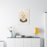 Baby Duck Nursery Canvas Wall Art — Lace collar series. Product mockup 17 of 24.