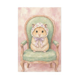 Baby Hamster Nursery Canvas Wall Art — Vintage armchair series. Product mockup 5 of 24.