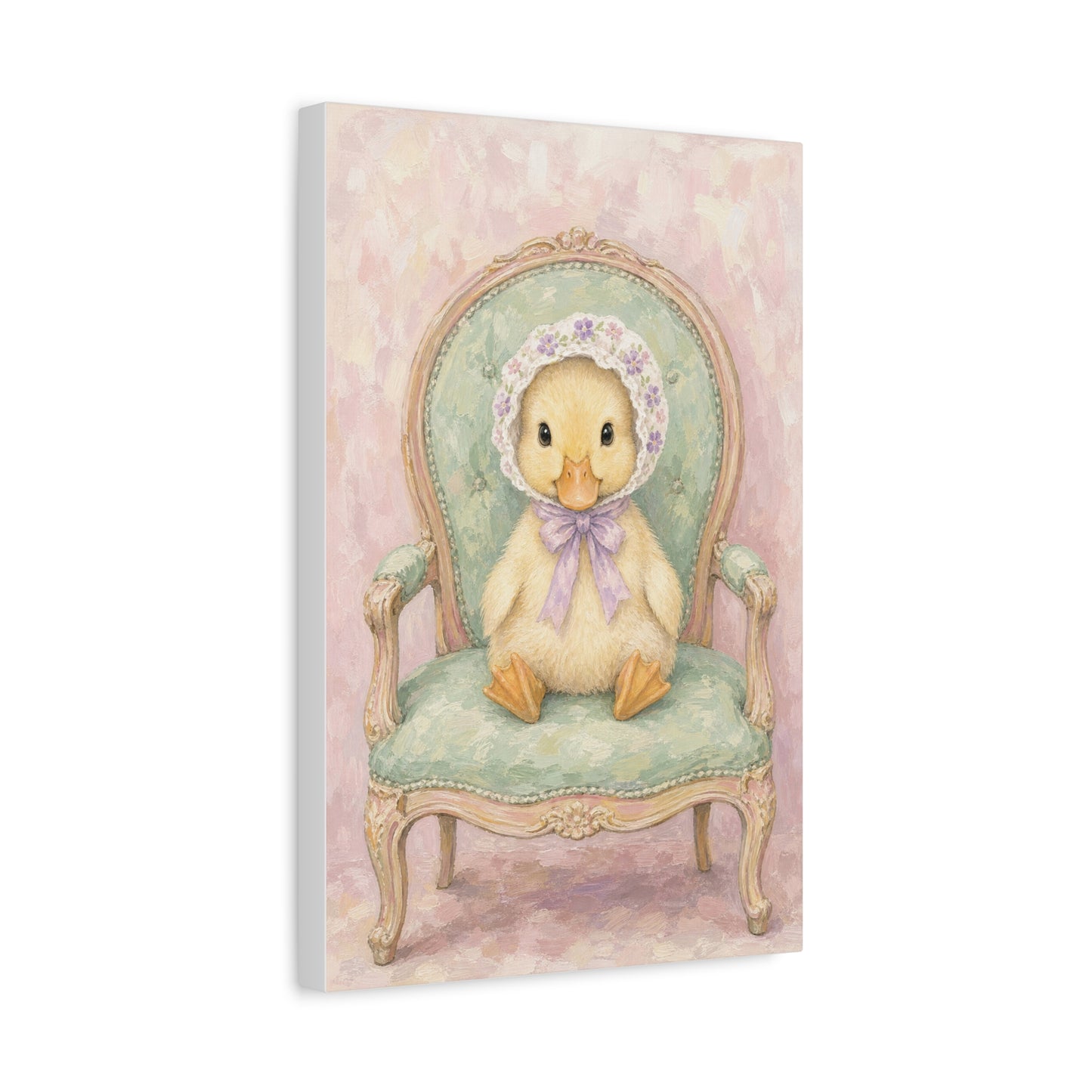 Baby Duck Nursery Canvas Wall Art | Watercolor Animal Print | Kids Room Decor