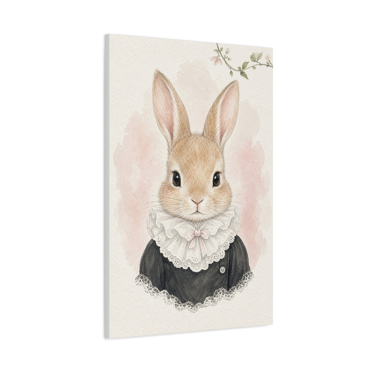 Baby Rabbit Nursery Canvas Wall Art | Watercolor Animal Print | Kids Room Decor