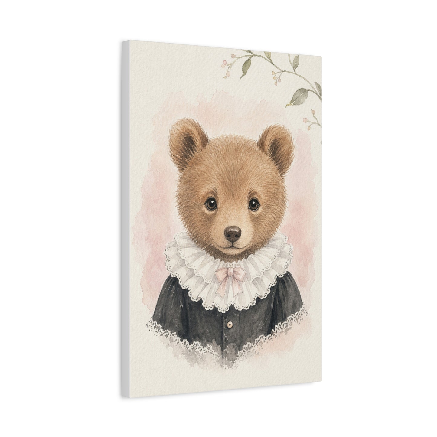 Baby Bear Nursery Canvas Wall Art | Watercolor Animal Print | Kids Room Decor