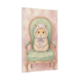Baby Hamster Nursery Canvas Wall Art — Vintage armchair series. Product mockup 22 of 24.