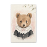 Baby Bear Nursery Canvas Wall Art — Lace collar series. Product mockup 1 of 24.