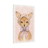 Baby Deer Nursery Canvas Wall Art — Floral & lavender series. Product mockup 22 of 24.