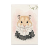 Baby Hamster Nursery Canvas Wall Art — Lace collar series. Product mockup 2 of 24.