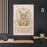 Baby Bear Nursery Canvas Wall Art — Vintage armchair series. Product mockup 24 of 24.