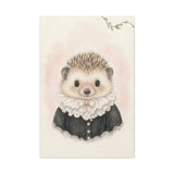 Baby Hedgehog Nursery Canvas Wall Art — Lace collar series. Product mockup 5 of 24.