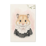 Baby Hamster Nursery Canvas Wall Art — Lace collar series. Product mockup 3 of 24.