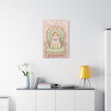 Baby Rabbit Nursery Canvas Wall Art — Vintage armchair series. Product mockup 17 of 24.