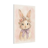 Baby Rabbit Nursery Canvas Wall Art — Floral & lavender series. Product mockup 16 of 24.