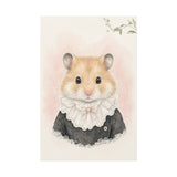 Baby Hamster Nursery Canvas Wall Art — Lace collar series. Product mockup 6 of 24.
