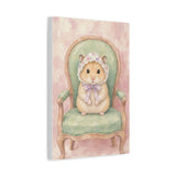 Baby Hamster Nursery Canvas Wall Art — Vintage armchair series. Product mockup 7 of 24.